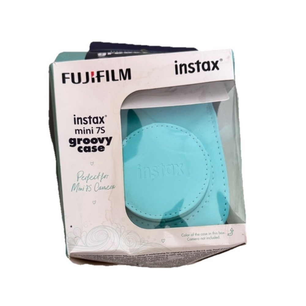 Fujifilm Instax Mini 7S Groovy Case Aqua Blue Camera Bag w/ Strap New Open Box